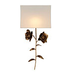 Бра с  каркасом в виде цветков розы и тканевым абажуром Flowers and Fox Roses варинант исполнения - 1 | Loft Concept в Воронеже