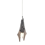 Подвесной светильник с черной металлической основой и рельефным плафоном Glass Pod варинант исполнения - 1 | Loft Concept в Воронеже