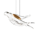 Подвесной светильник с прозрачной стеклянной птичкой Serip Voa варинант исполнения - 1 | Loft Concept в Воронеже