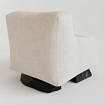 Кресло Cannes с мягкой обивкой букле молочного цвета  варинант исполнения - 3 | Loft Concept в Воронеже