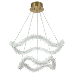 Двухъярусная кольцевая люстра с хрустальным декором Gilbertine Crystal Wavy Ring Chandelier варинант исполнения - 2 | Loft Concept в Воронеже