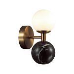 Бра с шарообразным матовым плафоном и шаром из камня на металлическом основании Orb Essence варинант исполнения - 7 | Loft Concept в Воронеже