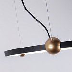 Люстра подвесная светодиодная черный металл Ring Horizontal варинант исполнения - 3 | Loft Concept в Воронеже