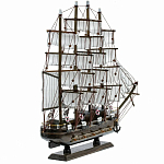 Декоративная модель деревянного тёмно-коричневого парусника в подарочной упаковке With The low варинант исполнения - 2 | Loft Concept в Воронеже