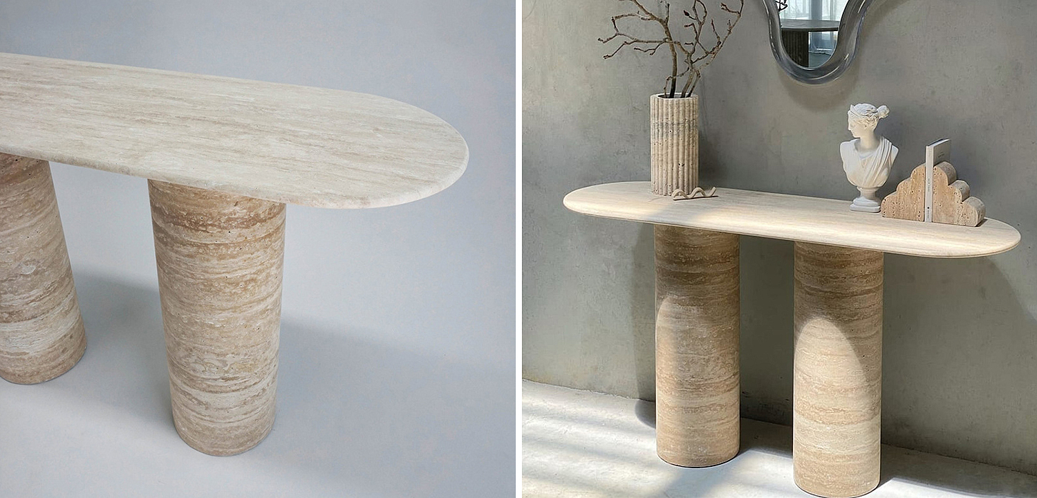 Консоль LA PARADIS Console TABLE Traverten Консоль LA PARADIS Console TABLE Traverten - Loft-Concept в Воронеже