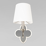 Бра с белым текстильным абажуром и фигурным основанием с зеркальной вставкой Vitorino варинант исполнения - 24 | Loft Concept в Воронеже
