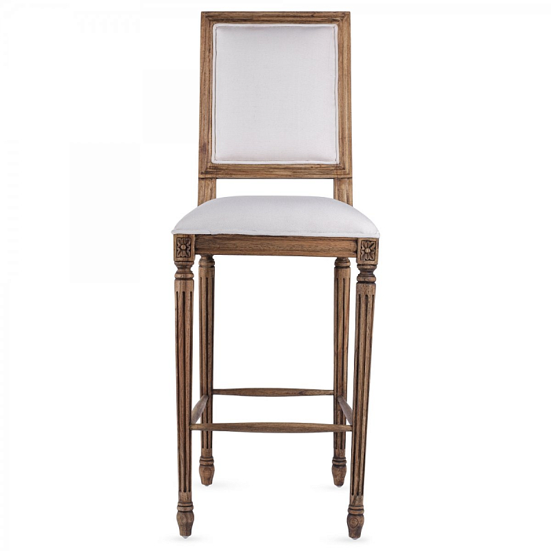 Барный стул JACOB bar stool Avory Linen Дерево Акация ivory ( слоновая кость ) в Воронеже | Loft Concept 