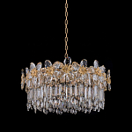 Люстра круглая с декоративными элементами в виде крупных хрустальных цветов Palace Gardens варинант исполнения - 1 | Loft Concept в Воронеже