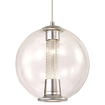 Подвесной светильник с плафоном в форме шара Inner Gleam Orb silver варинант исполнения - 7 | Loft Concept в Воронеже