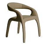 Стул обеденный бежевый из экокожи Unique Futuristic Chair варинант исполнения - 1 | Loft Concept в Воронеже