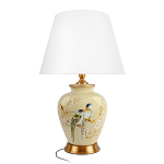 Настольная лампа бежевая с изображением птиц Slip Away варинант исполнения - 7 | Loft Concept в Воронеже