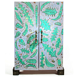 Премиальный Шкаф Defoliation двухстворчатый роспись зеленые листья  варинант исполнения - 2 | Loft Concept в Воронеже