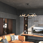 Люстра круглая с трубчатыми лампочками Vanguard Circle варинант исполнения - 4 | Loft Concept в Воронеже