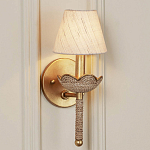 Бра из кованого железа с отделкой плетеной веревкой и сусальным золотом Parisian Style варинант исполнения - 5 | Loft Concept в Воронеже