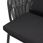 Стул мягкий с декором в виде плетеных лент на спинке и подлокотниках Semicircular Chair Decorated with Ribbons варинант исполнения - 11 | Loft Concept в Воронеже