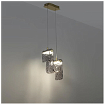 Подвесной светильник волнистой формы из фактурного стекла Wave варинант исполнения - 9 | Loft Concept в Воронеже