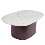 Журнальный столик овальный с мраморной столешницей Decor Showcase варинант исполнения - 1 | Loft Concept в Воронеже
