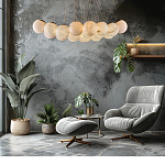 Люстра подвесная круглая с сферическими плафонами из натурального камня Glowing Spheres варинант исполнения - 8 | Loft Concept в Воронеже