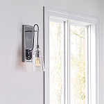 Бра с плафоном в форме колокола из прозрачного стекла с пузырьками Feiss варинант исполнения - 7 | Loft Concept в Воронеже