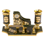 Настольный письменный набор из нефрита с ножом для бумаг в подарочной коробке Maecenas варинант исполнения - 1 | Loft Concept в Воронеже