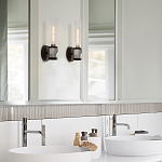 Бра для ванных комнат с прозрачным стеклянным плафоном в форме цилиндра Hinkley варинант исполнения - 8 | Loft Concept в Воронеже