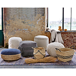 Круглый вязаный пуф Pink Knitted Ball Pouf варинант исполнения - 3 | Loft Concept в Воронеже