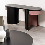 Дизайнерский письменный стол овальной формы с 2-мя выдвижными ящиками по бокам Parsec варинант исполнения - 3 | Loft Concept в Воронеже