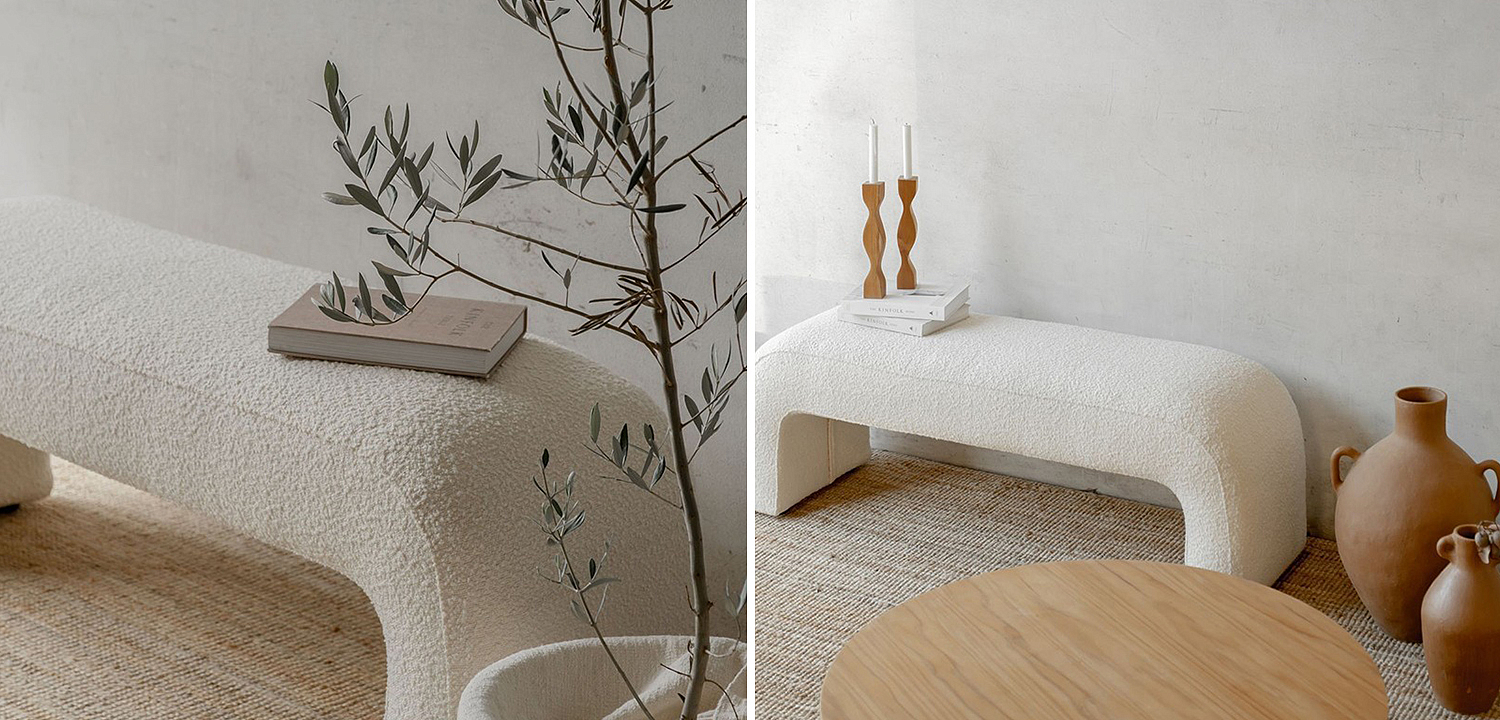 Банкетка Karl Springer Style Large Waterfall Bench in Ivory Boucle Банкетка Karl Springer Style Large Waterfall Bench in Ivory Boucle - Loft-Concept в Воронеже