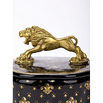 Шкатулка черного цвета с крышкой с фигуркой льва Eden Garden варинант исполнения - 2 | Loft Concept в Воронеже