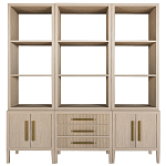 Модульный стеллаж Primo из трех составных элементов Светлый дуб варинант исполнения - 1 | Loft Concept в Воронеже