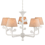 Люстра с белым каркасом и тканевыми абажурами Natural Stems варинант исполнения - 1 | Loft Concept в Воронеже