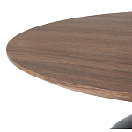 Столик журнальный с круглой деревянной столешницей на черном фактурном основании Bourgeon варинант исполнения - 1 | Loft Concept в Воронеже