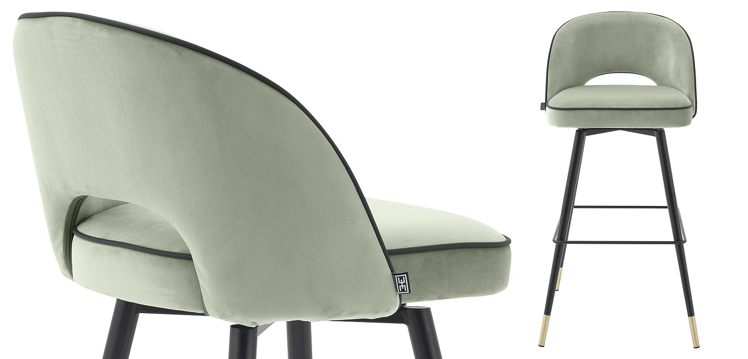Комплект барных стульев Eichholtz Bar Stool Cliff set of 2 pistache green Комплект барных стульев Eichholtz Bar Stool Cliff set of 2 pistache green - Loft-Concept в Воронеже