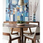 Обеденный стол круглый с изогнутыми ножками Godenza Round V Table варинант исполнения - 3 | Loft Concept в Воронеже