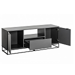 ТВ-тумба цвета графит с  2-мя дверцами и ящиком Strict Lines варинант исполнения - 3 | Loft Concept в Воронеже