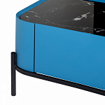 Тумба прикроватная чёрно-голубая с  ящиком Blue Cabinet варинант исполнения - 4 | Loft Concept в Воронеже
