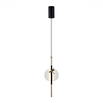 Подвесной светильник с шарообразным плафоном из алебастра и бронзовой декоративной стрекозой Alaris  варинант исполнения - 2 | Loft Concept в Воронеже