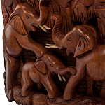 Панно из дерева пирамида из слонов Panel With Animals варинант исполнения - 3 | Loft Concept в Воронеже