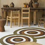 Ковер круглый из хлопка с контрастным узором Bullseye 150 варинант исполнения - 6 | Loft Concept в Воронеже