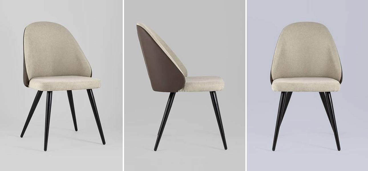 Стул Miruna Fabric and Leather Chair Стул Miruna Fabric and Leather Chair - Loft-Concept в Воронеже