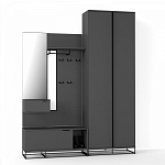 Двухдверный шкаф цвета графит Strict Lines варинант исполнения - 4 | Loft Concept в Воронеже