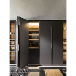 Кухонный гарнитур из дерева и камня с раздвижными дверцами OPERATING COLUMN 2.0 Dada Engenereed Kitchen варинант исполнения - 7 | Loft Concept в Воронеже