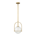 Подвесной светильник с белым плафоном в форме шара в арочной подвеске Hinkley варинант исполнения - 10 | Loft Concept в Воронеже