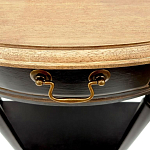 Консоль полукруглая из массива березы с ящиком и полкой в стиле прованс Vintage варинант исполнения - 4 | Loft Concept в Воронеже