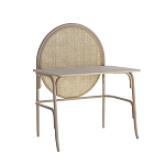 Письменный стол с круглой плетёной панелью для крепления заметок Allegory варинант исполнения - 1 | Loft Concept в Воронеже