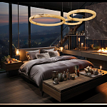 Люстра с 3-мя кольцами из натурального камня Minerals of Light варинант исполнения - 4 | Loft Concept в Воронеже