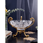 Чаша из прозрачного рельефного стекла на бронзовой подставке Eden Garden варинант исполнения - 4 | Loft Concept в Воронеже