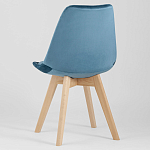 Стул с мягким велюровым сиденьем Arvika Blue варинант исполнения - 5 | Loft Concept в Воронеже