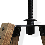 Барный стул со спинкой и металлической подставкой на 4-х деревянных ножках Зеленый Велюр Vendramin Chair варинант исполнения - 6 | Loft Concept в Воронеже