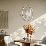 Подвесной светильник из дерева в форме сферы Eco Light варинант исполнения - 4 | Loft Concept в Воронеже